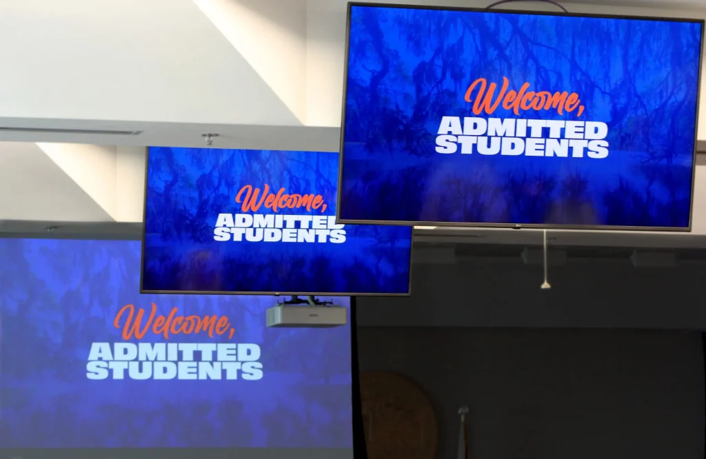 Welcome, Admitted Students digital signs