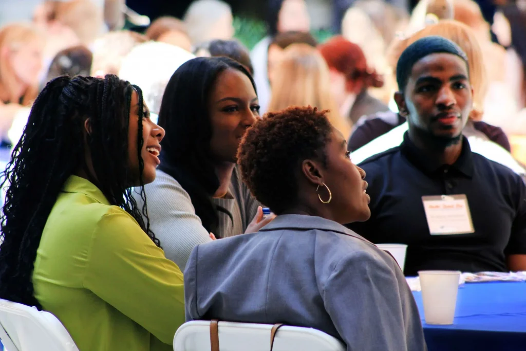 Event attendees mingle