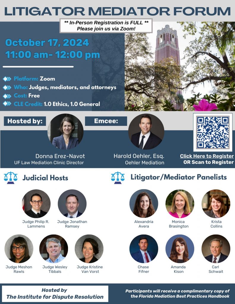 Litigator Mediator Forum 2024 Flier
