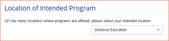 Distance Education option