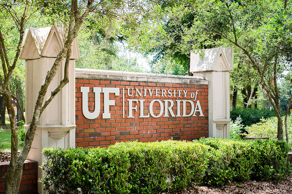 University of Florida exterior brick sign