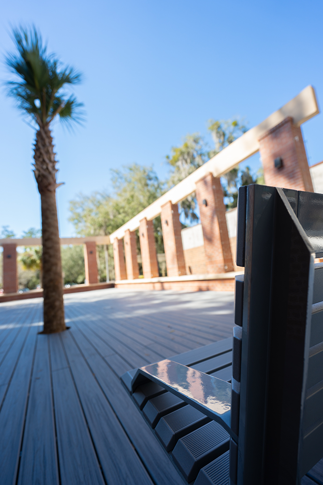 Bench outside Bailey