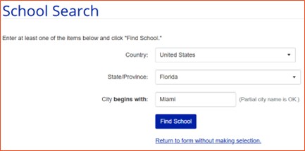 MSL School Search