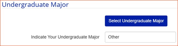 Select your undergraduate major