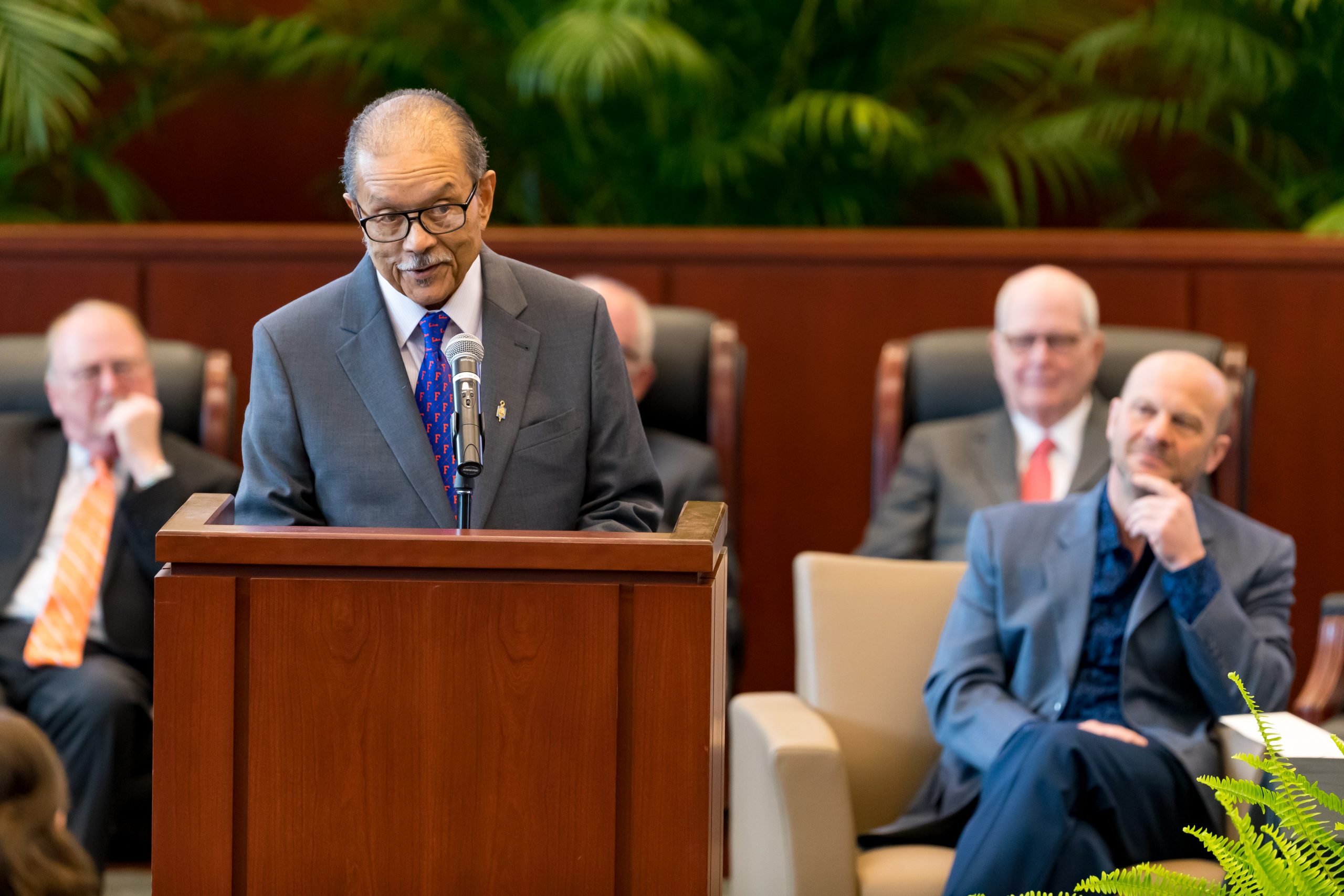 George Starke at the 20 Years of Fredric G. Levin College of Law on Wednesday, March 27, 2019 at Martin H. Levin Advocacy Center at the University of Florida in Gainesville, FL. Photo by Matt Pendleton/Matt Pendleton Photography for UF College of Law