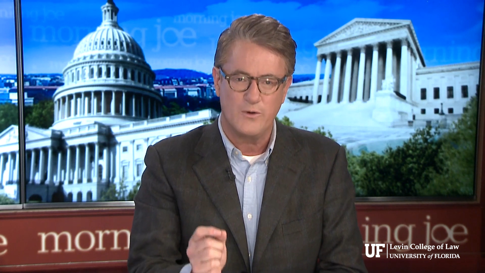 UF Law alum Joe Scarborough (JD 90), host of Morning Joe, congratulates the UF Law Class of 2020