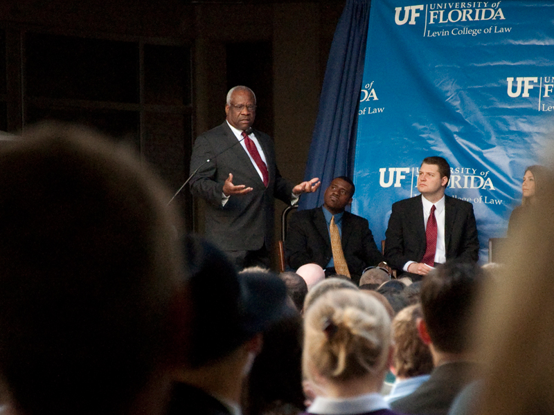 U.S. Supreme Court Associate Justice Clarence Thomas visits the Levin College of Law