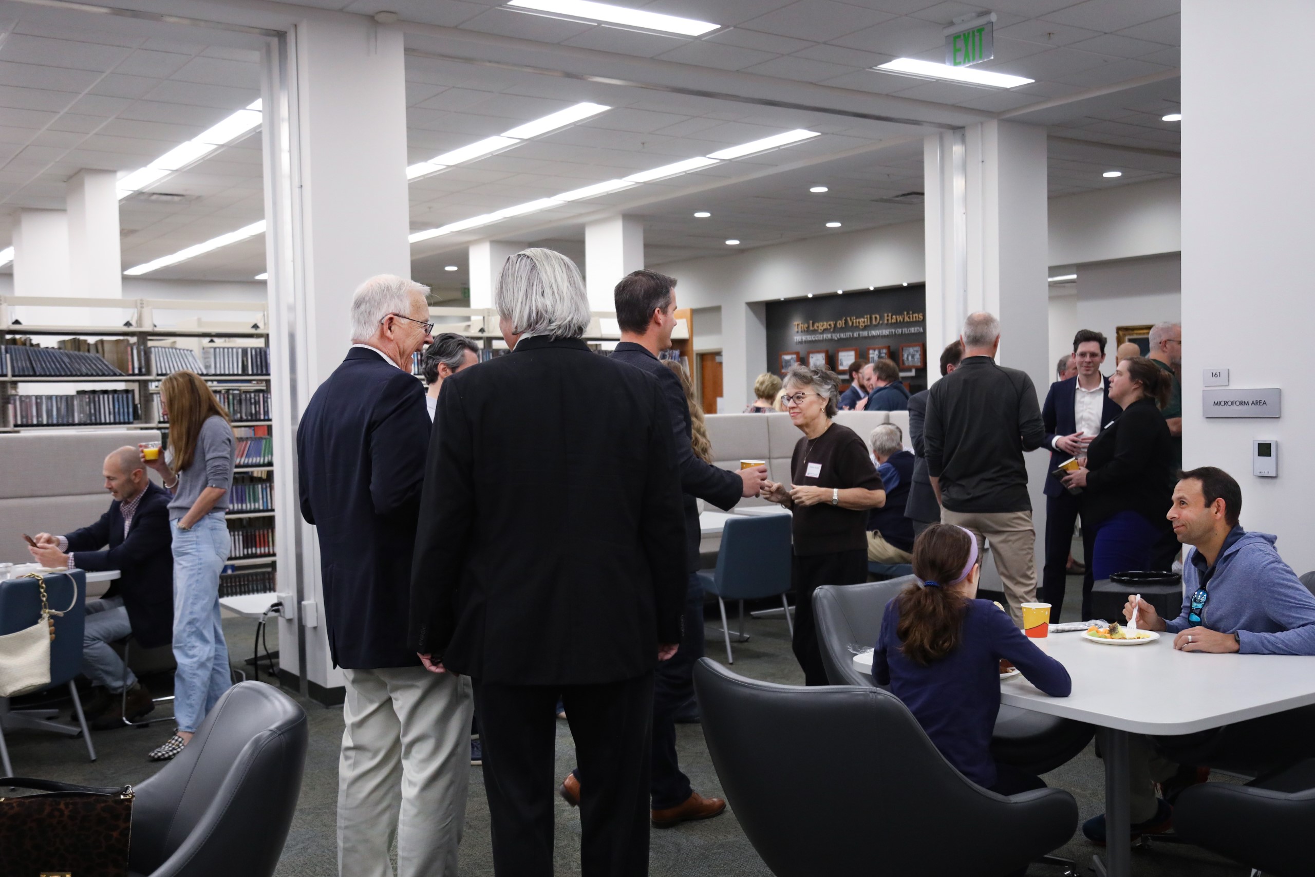 A celebratory brunch was held at UF Law in honor of Professor Dennis Calfee and his 50 years of service to the law school. Attendees enjoyed food and conversation on Saturday, November 16 as Professor Calfee took time to speak with guests.