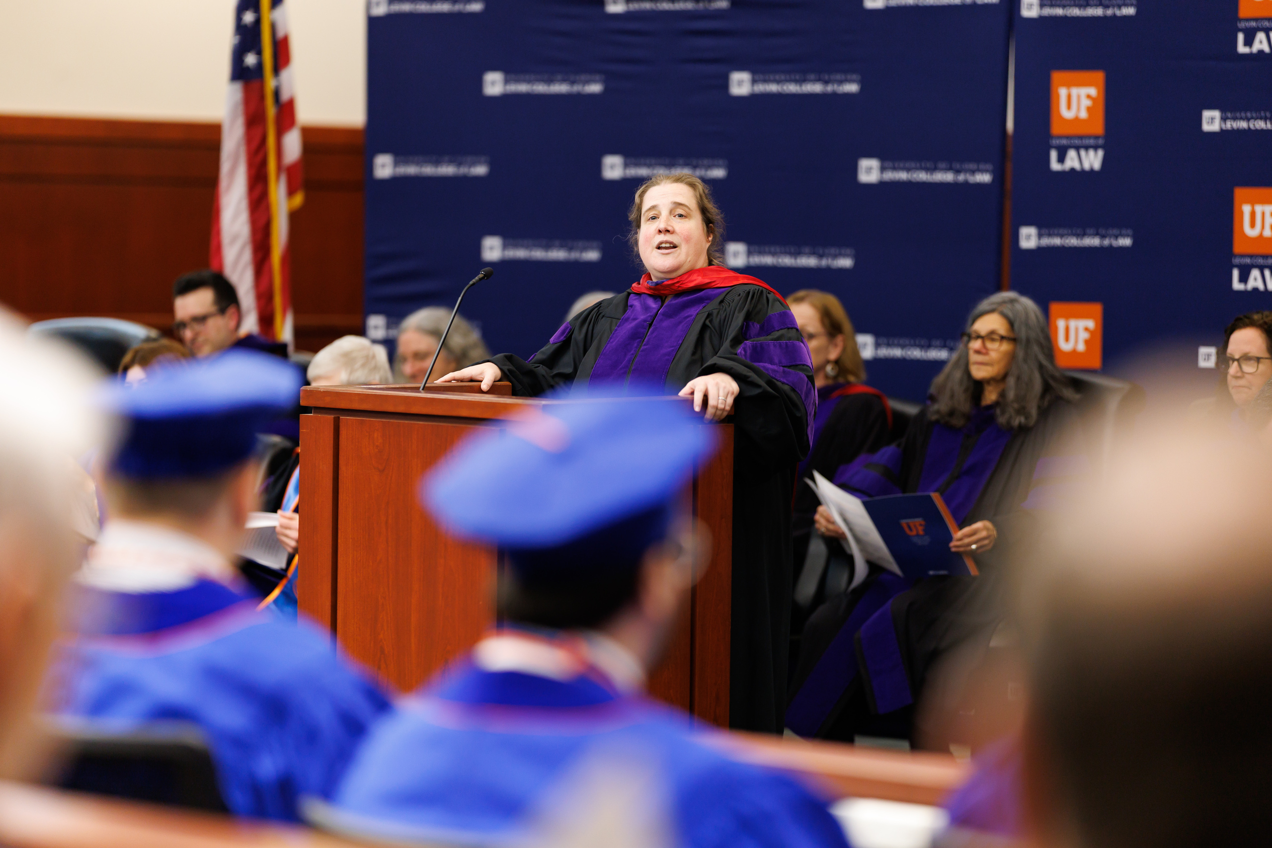 Image from the Class of 2025 Fall Commencement Ceremony on Thursday, December 18, 2025 at the Levin College of Law at the University of Florida in Gainesville, FL. Photo by Matt Pendleton Photography for UF College of Law.