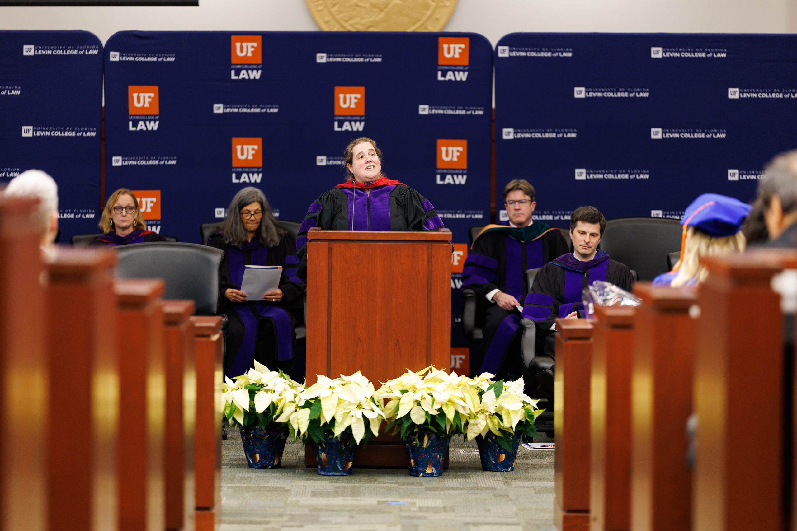 Image from the Class of 2025 Fall Commencement Ceremony on Thursday, December 18, 2025 at the Levin College of Law at the University of Florida in Gainesville, FL. Photo by Matt Pendleton Photography for UF College of Law.