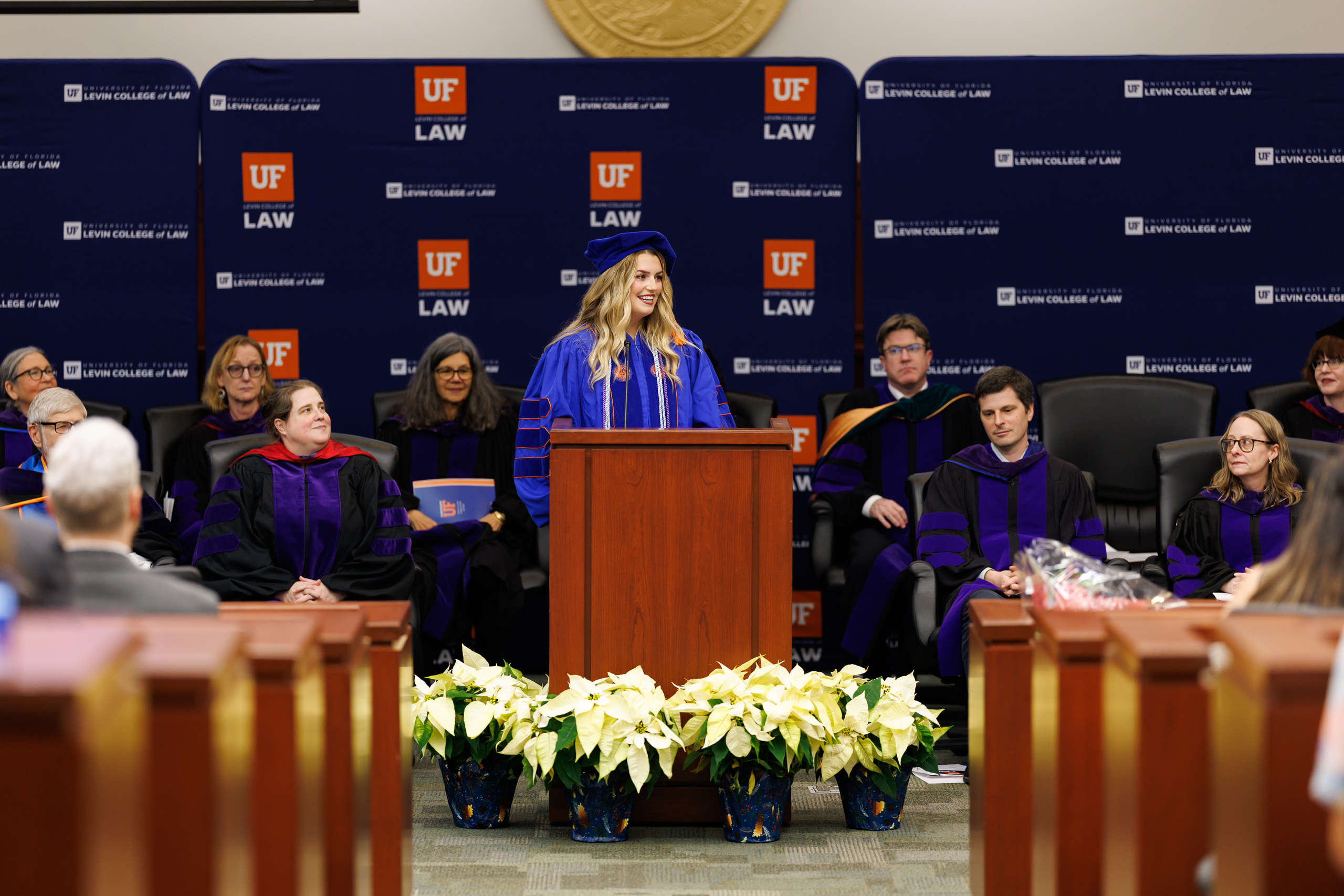 Image from the Class of 2025 Fall Commencement Ceremony on Thursday, December 18, 2025 at the Levin College of Law at the University of Florida in Gainesville, FL. Photo by Matt Pendleton Photography for UF College of Law.
