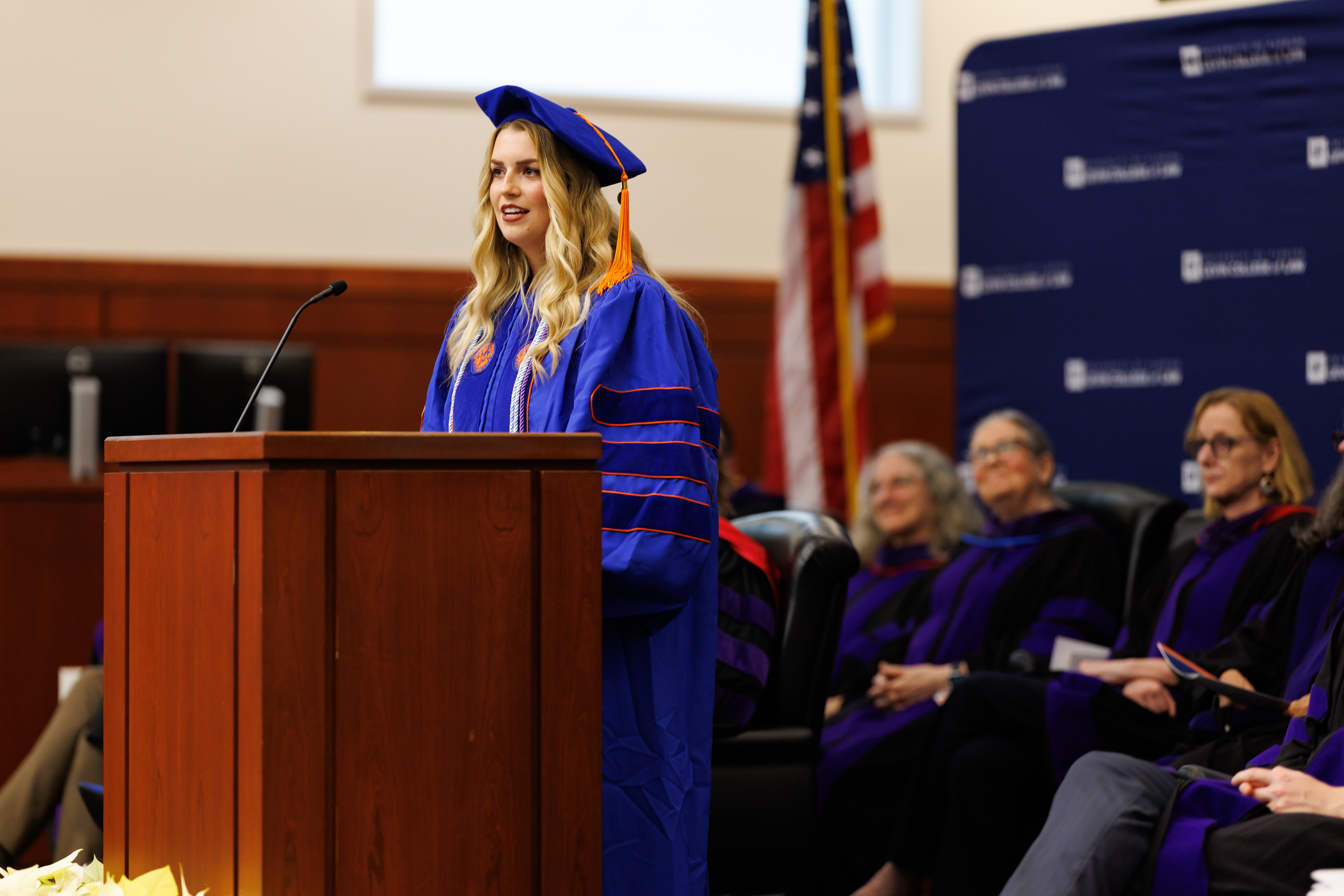 Image from the Class of 2025 Fall Commencement Ceremony on Thursday, December 18, 2025 at the Levin College of Law at the University of Florida in Gainesville, FL. Photo by Matt Pendleton Photography for UF College of Law.