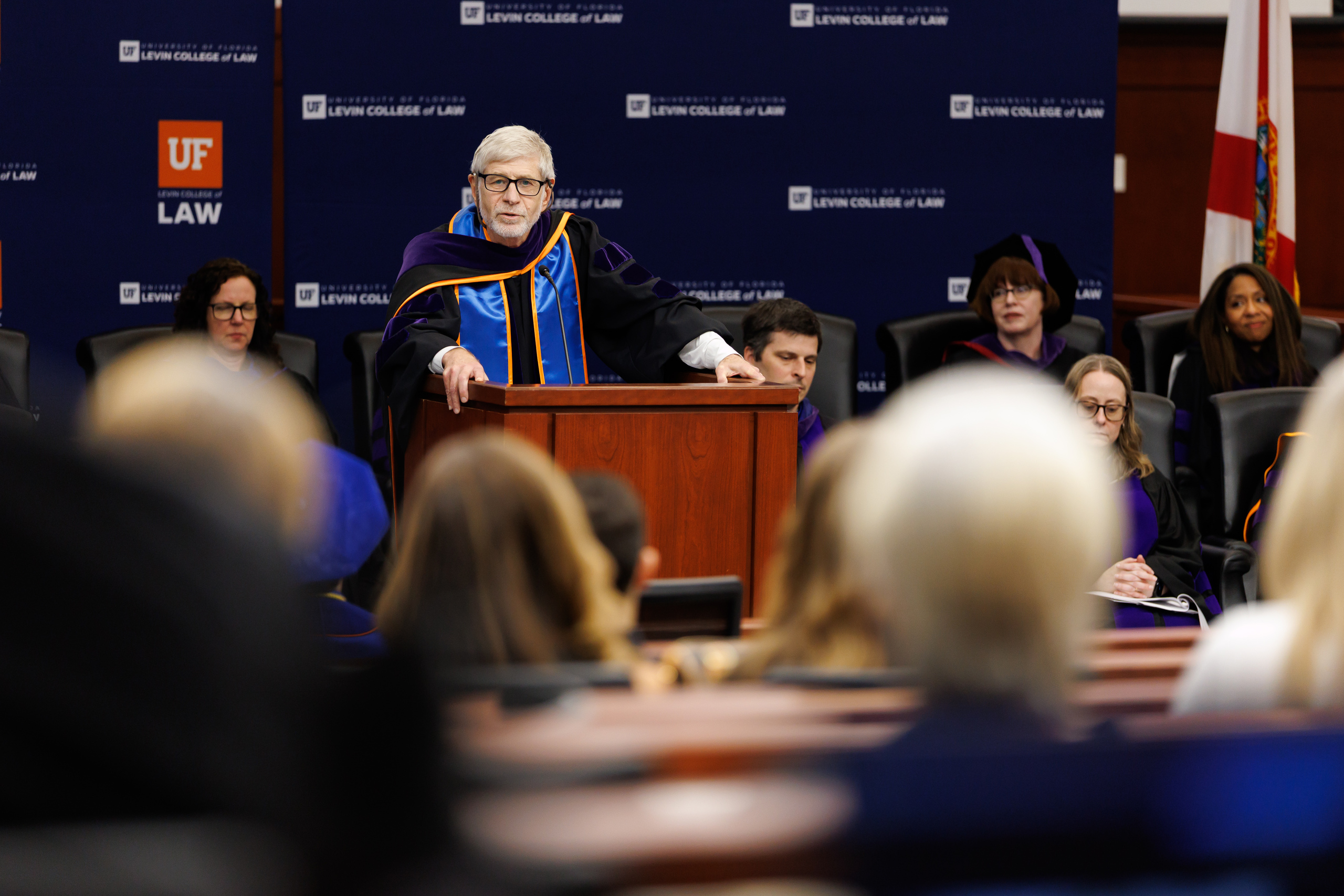Image from the Class of 2025 Fall Commencement Ceremony on Thursday, December 18, 2025 at the Levin College of Law at the University of Florida in Gainesville, FL. Photo by Matt Pendleton Photography for UF College of Law.