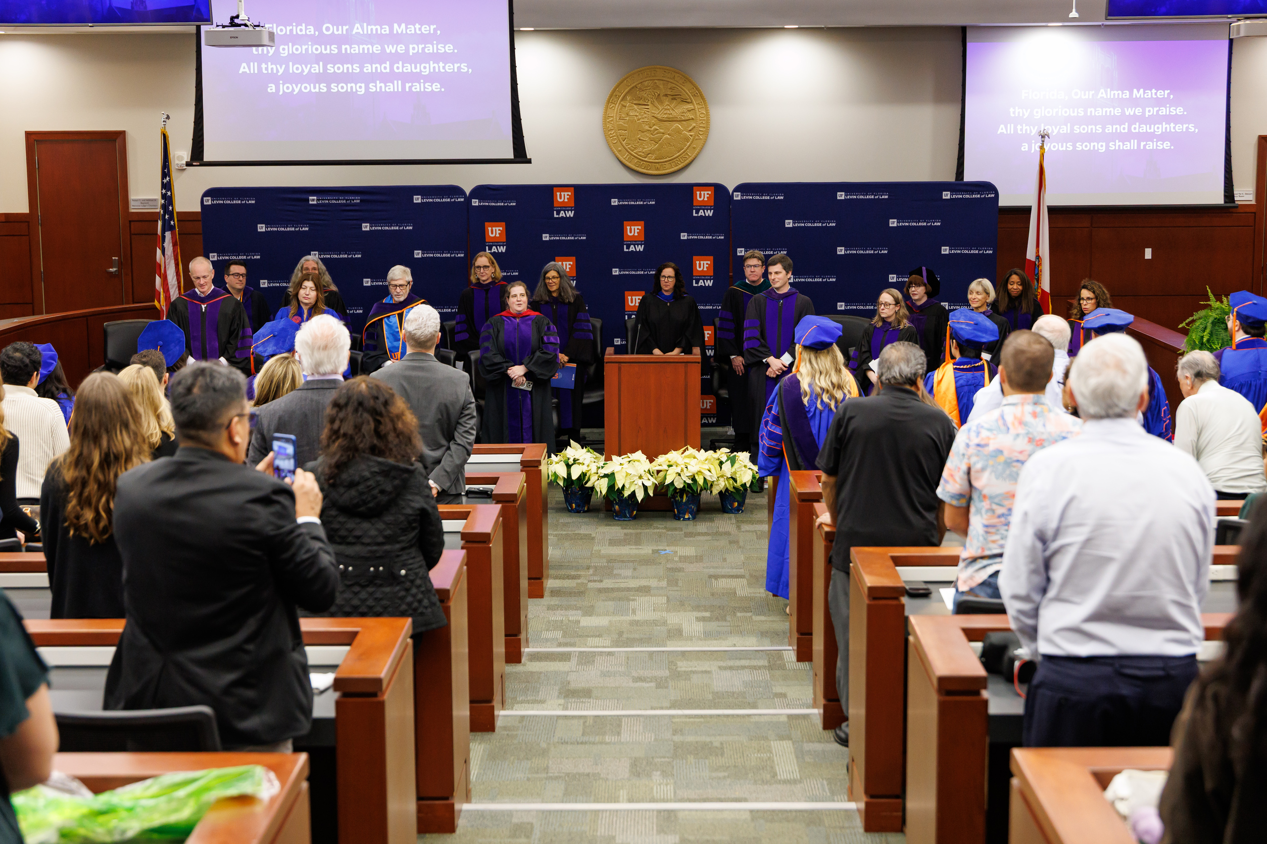 Image from the Class of 2025 Fall Commencement Ceremony on Thursday, December 18, 2025 at the Levin College of Law at the University of Florida in Gainesville, FL. Photo by Matt Pendleton Photography for UF College of Law.