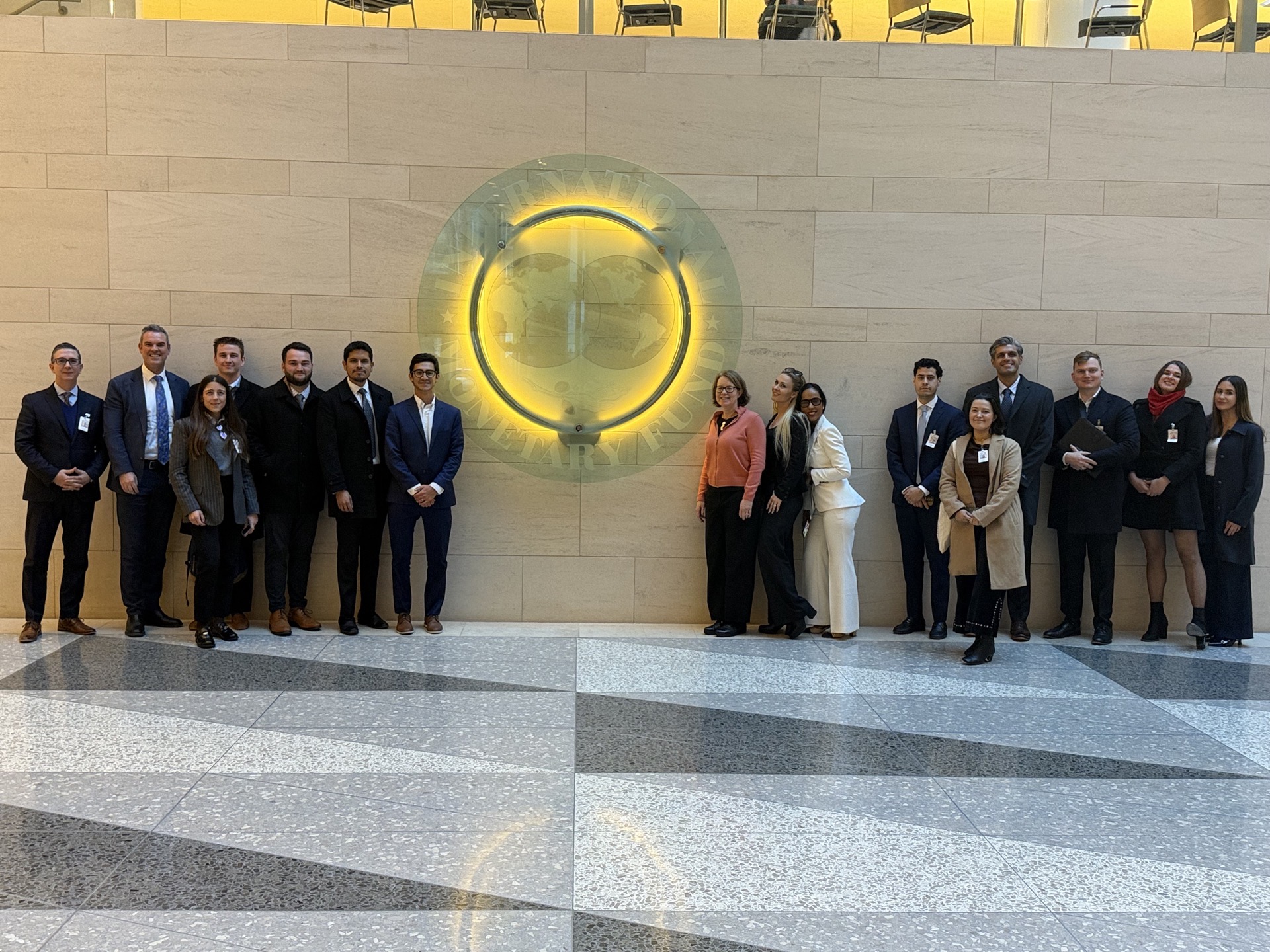 Mindy Herzfeld teaches at UF Law's 2026 Compressed Course Week. Students visit the International Monetary Fund