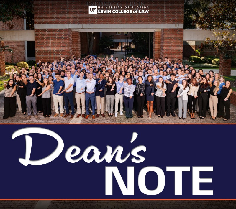 August Dean's Note link image featuring the JD Class of 2029
